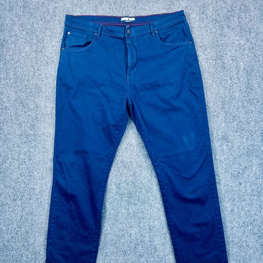 Johnnie-O Carmel 5-Pocket Chino Pants Men's 38x34 Navy Blue Stretch Straight Leg